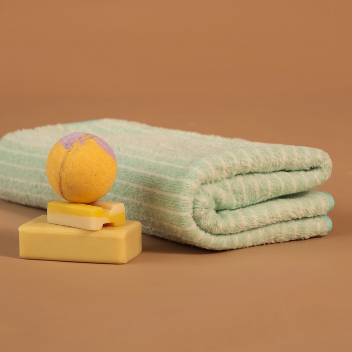 Полотенце банное «Этель. Линии», 70×140 см, мятное - Фото 1