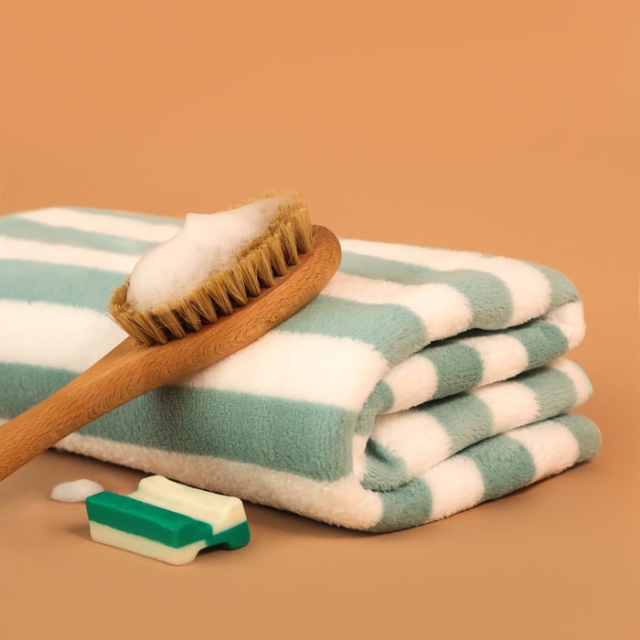 Полотенце банное «Этель. Полосы», 70×140 см, мятное - Фото 1