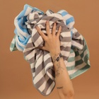 Полотенце банное «Этель. Полосы», 70×140 см, мятное - Фото 3