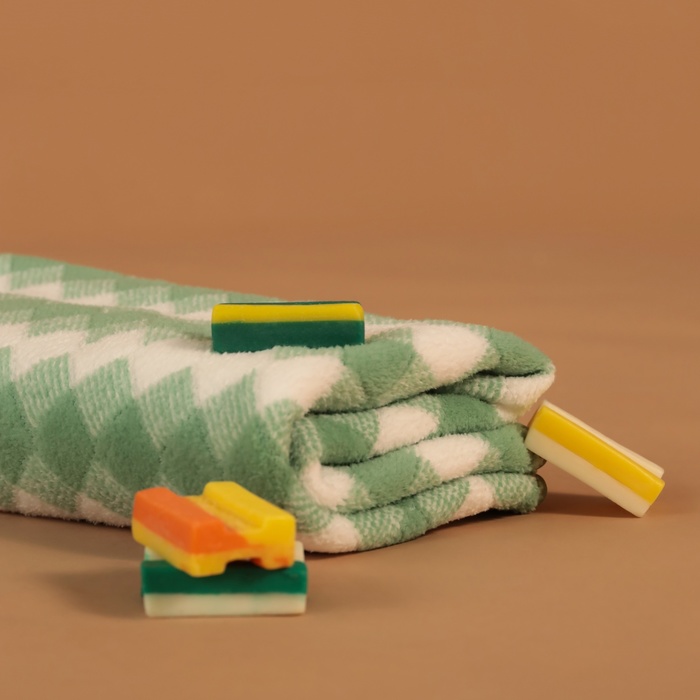 Полотенце банное «Этель. Градиент», 70×140 см, зелёное - Фото 1