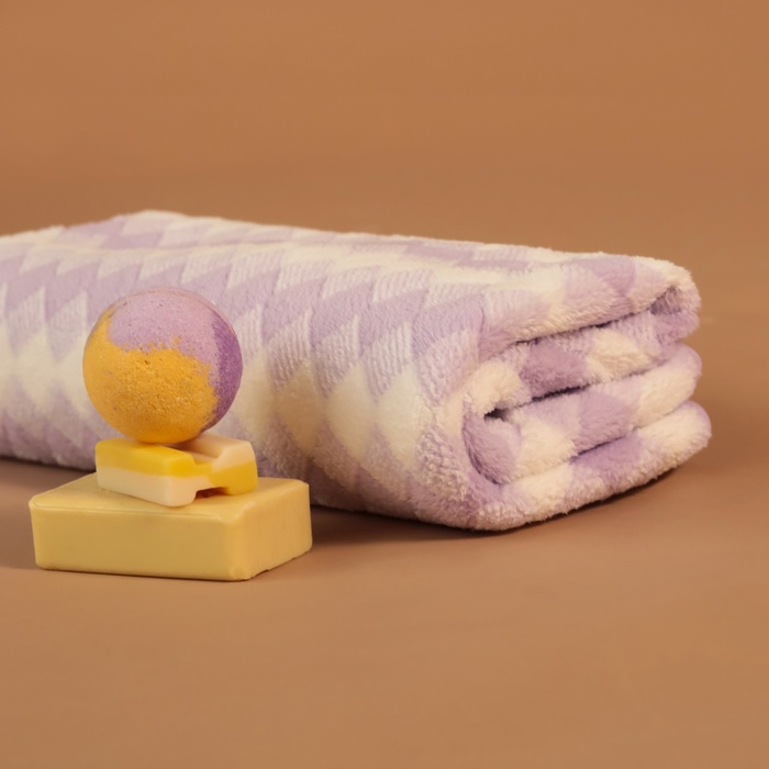 Полотенце банное «Этель. Градиент», 70×140 см, розовое - Фото 1