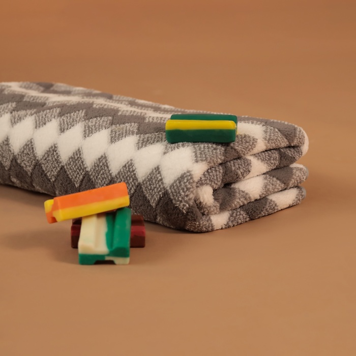 Полотенце банное «Этель. Градиент», 70×140 см, серое - Фото 1