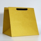 Пакет для торта и коробок, с широким дном, серебро с глиттером, 30×30×30 см - Фото 2