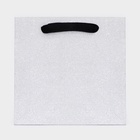 Пакет для торта и коробок, с широким дном, серебро с глиттером, 20×20×20 см - Фото 3
