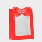 Пакет подарочный новогодний с оком «Бант», 26×35×15 см - фото 118986559 Пакет подарочный новогодний с оком «Бант», 26×35×15 см - фото 118986559