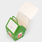 Подарочная новогодняя коробка, складная фигурная «Домик» зеленая 8.5×8.5×10 см - Фото 3