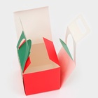 Подарочная новогодняя коробка, складная «Дед Мороз», 10×10×20.5 см - Фото 4