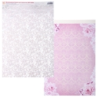 Бумага дизайнерская двусторонняя "Узор" 160 гр/м2, тиснение серебром - Фото 1