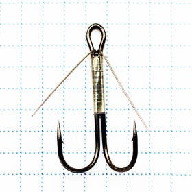 Крючок KOI WEEDLESS DOUBLE HOOK, размер 6 INT, цвет BN, двойник незацепляйка, 5 шт. 10694102