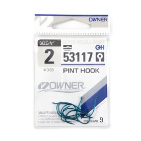 Крючок OWNER Pint Hook blue №2, 9 шт. 10694408