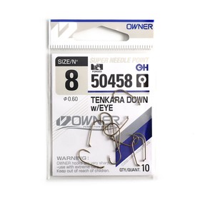 Крючок OWNER Tenkara Down weye brown №8. 10шт. 10694421