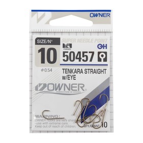 Крючок OWNER Tenkara Straight weye brown №10, 10шт. 10694424