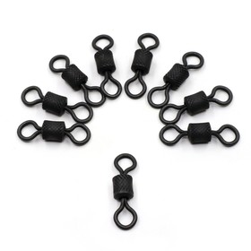 Вертлюг Namazu Pro ROLLING RIBBED SWIVEL, латунь, Carbon, test-60 кг, упаковка 10 шт. 10694653