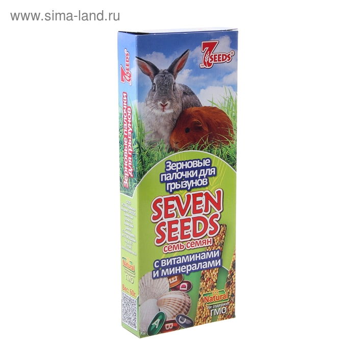 Палочки "Seven seeds" для грызунов, витамины, минералы, 2 шт, 60 г - Фото 1