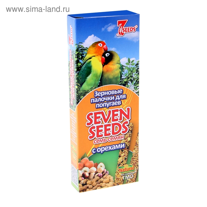 Палочки "Seven Seeds" для попугаев, орехи, 2 шт, 60 г - Фото 1