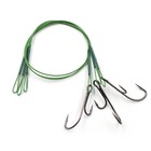 Поводок стальной NAMAZU Leader 1х7 Coated Green, d=0,33 мм, L=20 см, с живцовым крючком 10694897 - фото 309645756