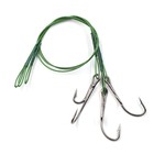 Поводок стальной NAMAZU Leader 1х7 Coated Green, d=0,42 мм, L=20 см, с живцовым крючком 10694912 - фото 309645777