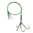 Поводок стальной NAMAZU Leader 1х7 Coated Green, d=0,42 мм, L=30 см, с живцовым крючком 10694916 - фото 309645785