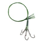 Поводок стальной NAMAZU Leader 1х7 Coated Green, d=0,42 мм, L=40 см, с живцовым крючком 10694919 - фото 309645788