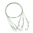 Поводок стальной NAMAZU Leader 1х7 Coated Green, d=0,48 мм, L=50 см, с живцовым крючком 10694922 - фото 309645790