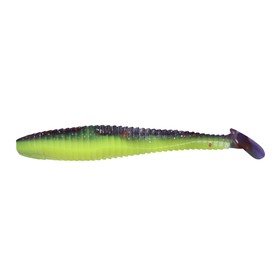 Виброхвост YAMAN PRO Flatter Shad, 10.2 см, цвет #26-Violet Chartreuse, упаковка 5 шт. 10696398