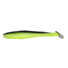 Виброхвост YAMAN PRO Flatter Shad, 10.2 см, цвет #32-Black Red Flake, упаковка 5 шт. 10696399