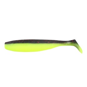 Виброхвост YAMAN PRO Sharky Shad, 9.5 см, цвет #32-Black Red Flake/Chartreuse, 5 шт.