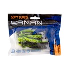 Твистер YAMAN PRO Ruff, 7.6 см, цвет #32-Black Red Flake/Chartreuse, упаковка 10 шт. - Фото 5