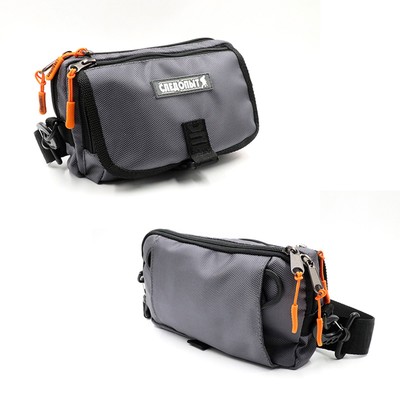 Сумка рыболовная СЛЕДОПЫТ Street Fishing MultiLock S-Pouch, 13.5х22х8 см, цвет серый