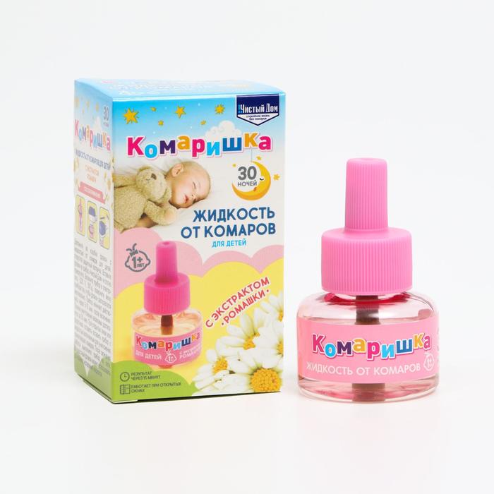 Дополнительный флакон-жидкость от комаров «Чистый дом», Комаришка, для детей, 30 ночей - Фото 1