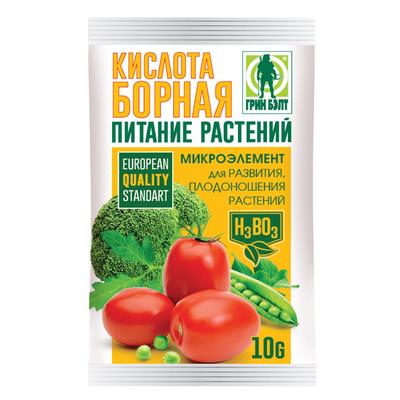 Удобрение Борная кислота «Грин Бэлт» микроудобрение, 10 г