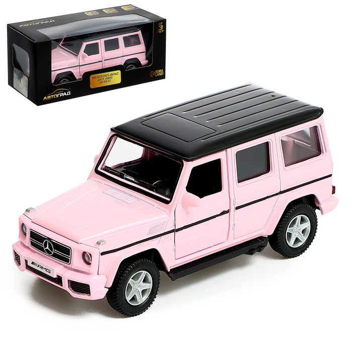 Машина металлическая MERCEDES-BENZ G63 AMG, 1:32, инерция, цвет матовый розовый - Фото 1