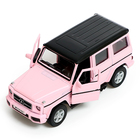 Машина металлическая MERCEDES-BENZ G63 AMG, 1:32, инерция, цвет матовый розовый - Фото 4