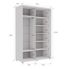 Шкаф-купе «Вера КР», 1200×600×2300 мм, ЛДСП/зеркало, с ящиками, цвет выбеленное дерево - Фото 7