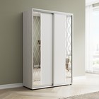 Шкаф-купе «Вера КР», 1400×600×2300 мм, ЛДСП/зеркало, с ящиками, цвет выбеленное дерево - Фото 1