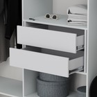 Шкаф-купе «Вера КР», 1400×600×2300 мм, ЛДСП/зеркало, с ящиками, цвет выбеленное дерево - Фото 3