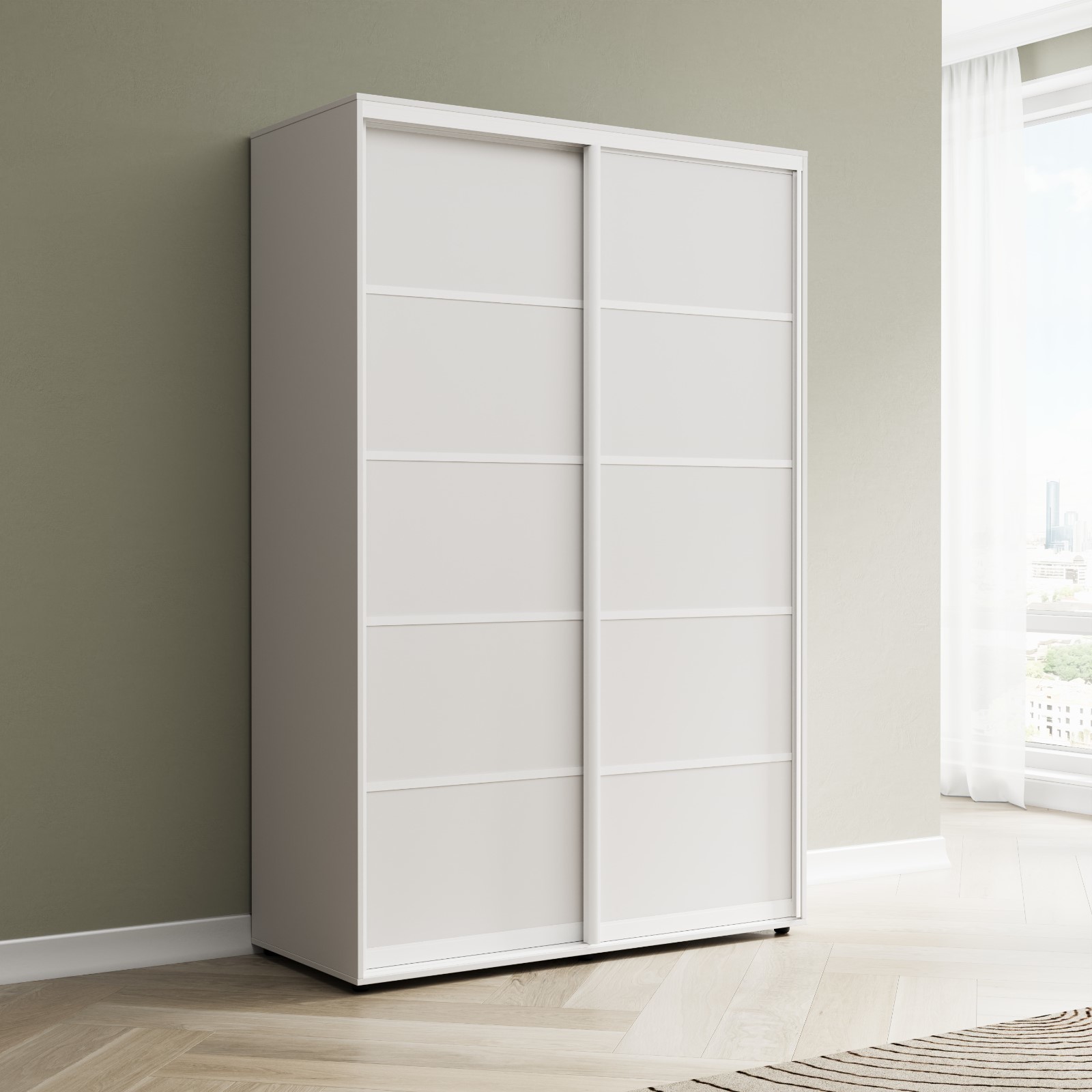 Шкаф-купе «Акцент Квадро Д», 1000×600×2300 мм, ЛДСП, с ящиками, цвет ...