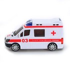 Машина «Скорая помощь», русская озвучка, световые и звуковые эффекты, работает от батареек - Фото 2