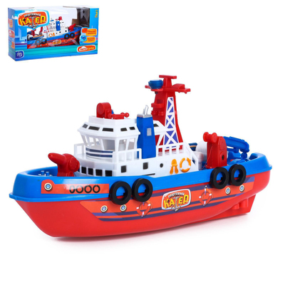 Катер «Городская Гавань», работает от батареек, плавает, стреляет водой