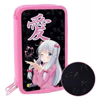 Пенал 2 секции 110×190 лам.кар ПКК 11-19 3D лак дев «Аниме с бабочкой» 72966