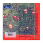 Салфетки бумажные GrandPero Deluxe «Новогодняя карусель», 3 слоя, 33×33 см, 20 шт. - Фото 4