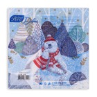 Новогодние салфетки бумажные GrandPero Deluxe «Умка», 3 слоя, 33х33 см, 20 шт - Фото 4