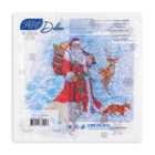 Новогодние салфетки бумажные «На опушке», 3 слоя, 33×33 см, 20 шт. - Фото 4