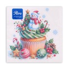 Салфетки новогодние бумажные Pero Prestige «Кексик», 3 слоя, 33×33 см, 20 шт. - Фото 2