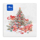 Салфетки новогодние бумажные Pero Prestige «Сказочный город», 3 слоя, 33×33 см, 20 шт. - Фото 3