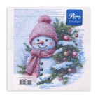 Салфетки новогодние бумажные «Милый снеговик», 3 слоя, 33×33, 20 шт. - Фото 4