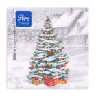 Салфетки новогодние бумажные Pero Prestige «Белая зима», 3 слоя, 33×33 см, 20 шт. - Фото 3