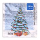 Салфетки новогодние бумажные Pero Prestige «Белая зима», 3 слоя, 33×33 см, 20 шт. - Фото 4