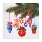 Новогодние салфетки бумажные Лилия «Пять минут», 2 слоя, 33х33 см, 20 шт - Фото 2