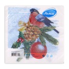 Салфетки новогодние бумажные Лилия «Снегирь», 2 слоя, 33×33 см, 20 шт. - Фото 3